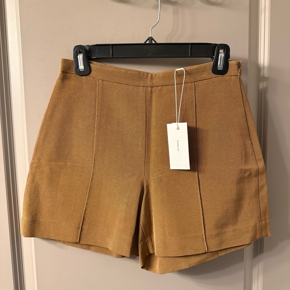 NWT Vince High Waist Camel Shorts